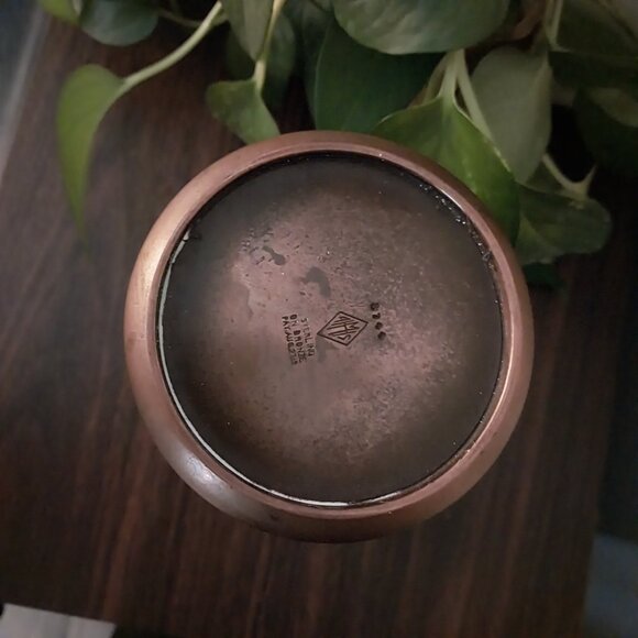 Heintz #3744 Sterling on Bronze Love Birds Vase c1915 - Picture 6 of 9